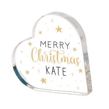 Merry Christmas Heart Acrylic Plaque Gift, 4 of 4