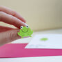 Toadally Awesome Acrylic Frog Stud Earrings, thumbnail 6 of 9