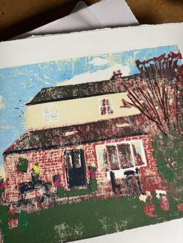 Bespoke Linoprint And Letterpress Home Portrait, 11 of 11