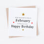 Personalised Birth Month Birthday Card, thumbnail 2 of 3