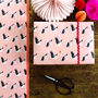 Pink Storks New Baby Wrapping Paper Two Sheets, thumbnail 2 of 5