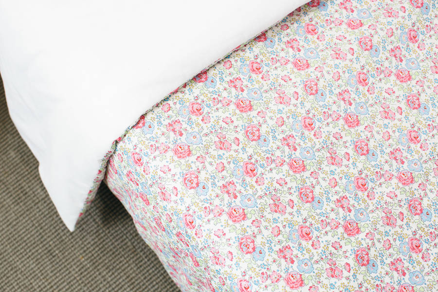 Liberty Print Duvet Cover In Felicite By Poppy And Honesty Liberty Print Duvet Cover In Felicite