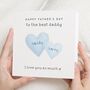 Father's Day Card For Daddy Blue Hearts, thumbnail 1 of 7