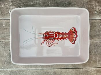 Lobster Patterned Rectangular Baking Dish, 30cm, 2 of 4