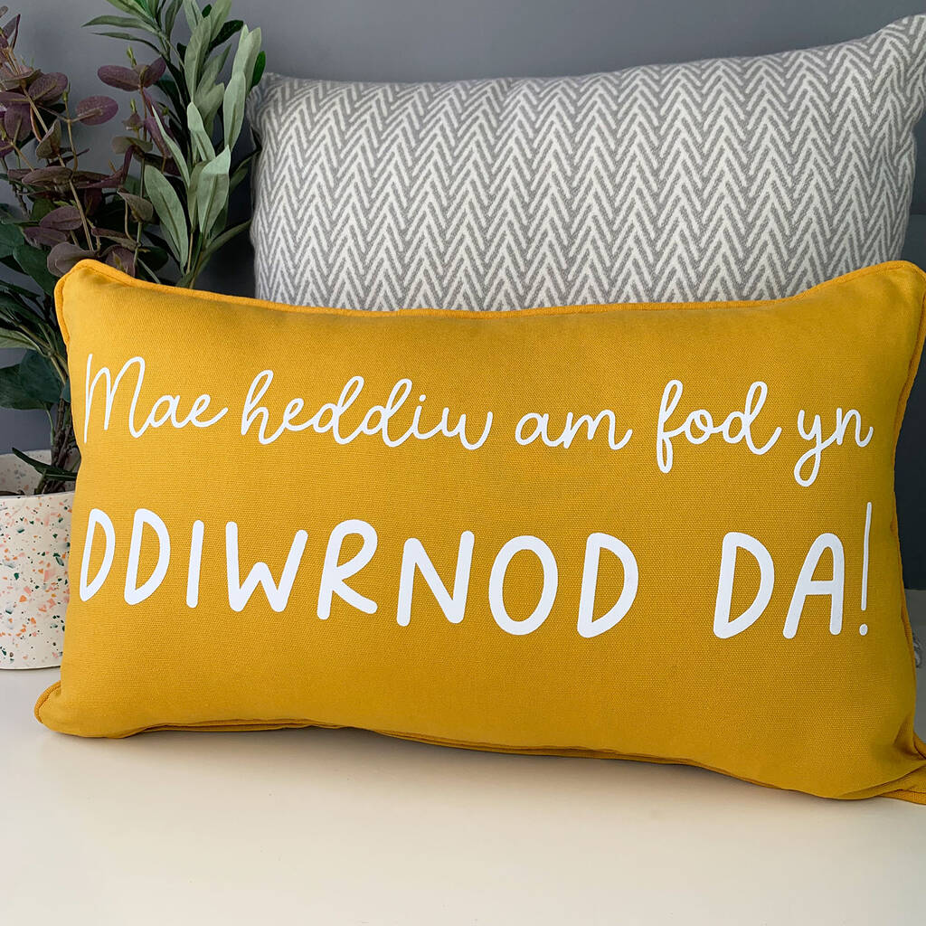 Welsh Good Day Cushion By Adra Notonthehighstreet