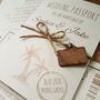 Travel Beach Themed Passport Wedding Invitation, thumbnail 1 of 11