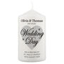 Personalised Wedding Day Pillar Candle, thumbnail 3 of 4