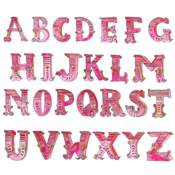 Circus Font Initial Glass Vase, 3 of 3