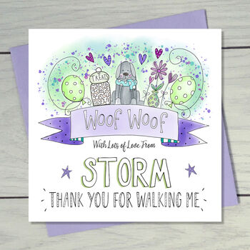 Thank You From The Dog Personalised Greeting Card, 6 of 12