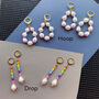 Handmade Rainbow And Freshwater Pearl Earrings, thumbnail 4 of 6