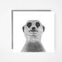 Myra The Meerkat Luxury Blank Greeting Card, thumbnail 1 of 4