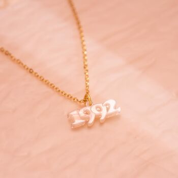 Statement Personalised Date Necklace, 5 of 12