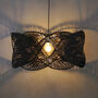 Masquerade Decorative Black Rattan Ceiling Shade, thumbnail 3 of 5