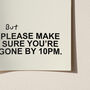 Please Leave By 10 Typography Print, thumbnail 4 of 6