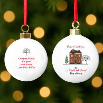 Personalised Cosy Christmas Bauble, 2 of 6