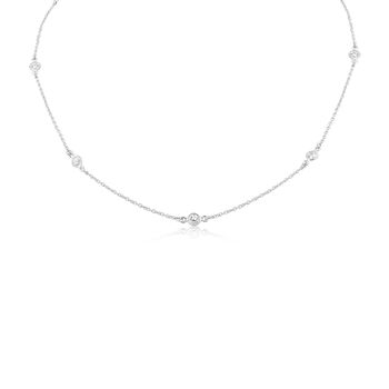 Sofia 15' Silver And Cubic Zirconia Necklace, 3 of 6