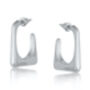 Silver Plated Hortense Organic Shape Earrings, thumbnail 1 of 2