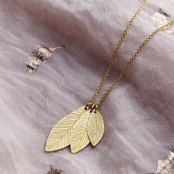Personalised Family Leaf Necklace, 4 of 9
