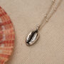 Cowrie Shell Necklace In Silver Or Gold, thumbnail 1 of 5