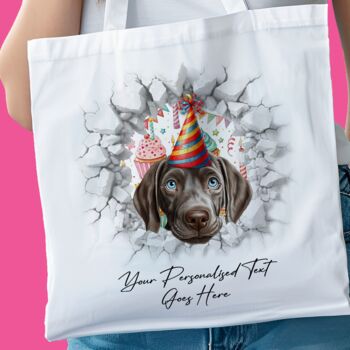 Personalised Weimaraner Birthday Break Through, 8 of 8