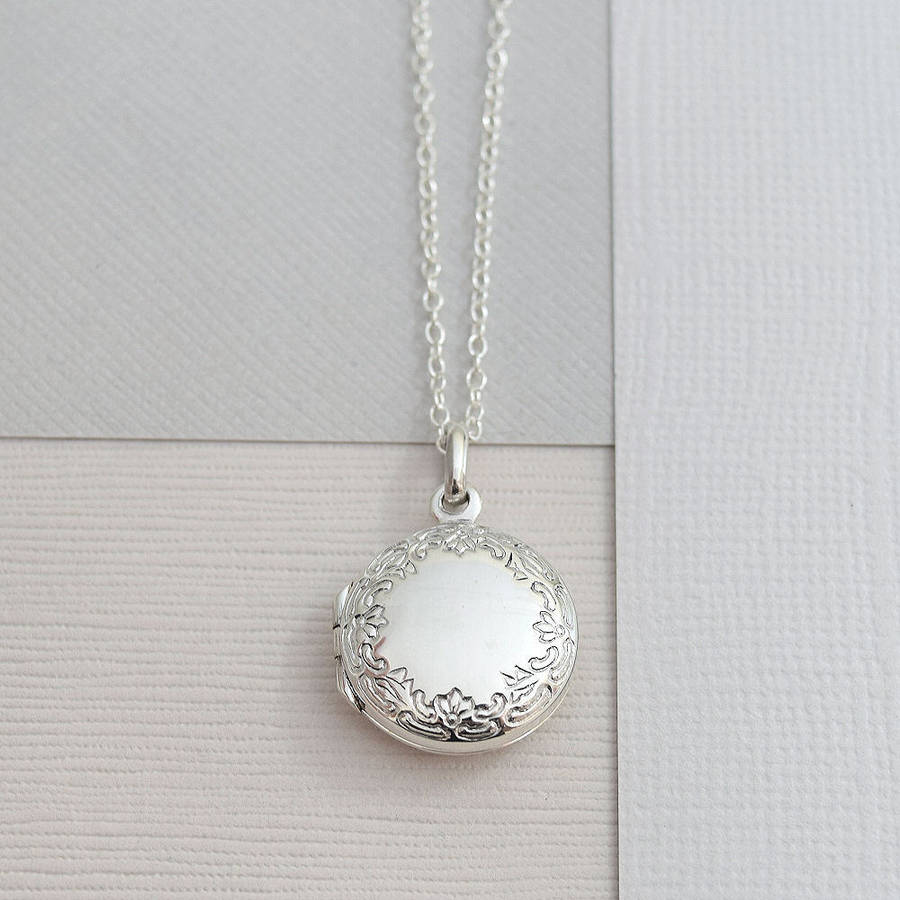 Sterling Silver Classic Round Locket By Mia Belle | notonthehighstreet.com