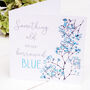 Something Blue Wedding Card, thumbnail 1 of 4