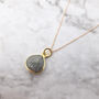 Gold Vermeil Plated Labradorite Mixed Metal Necklace, thumbnail 2 of 3