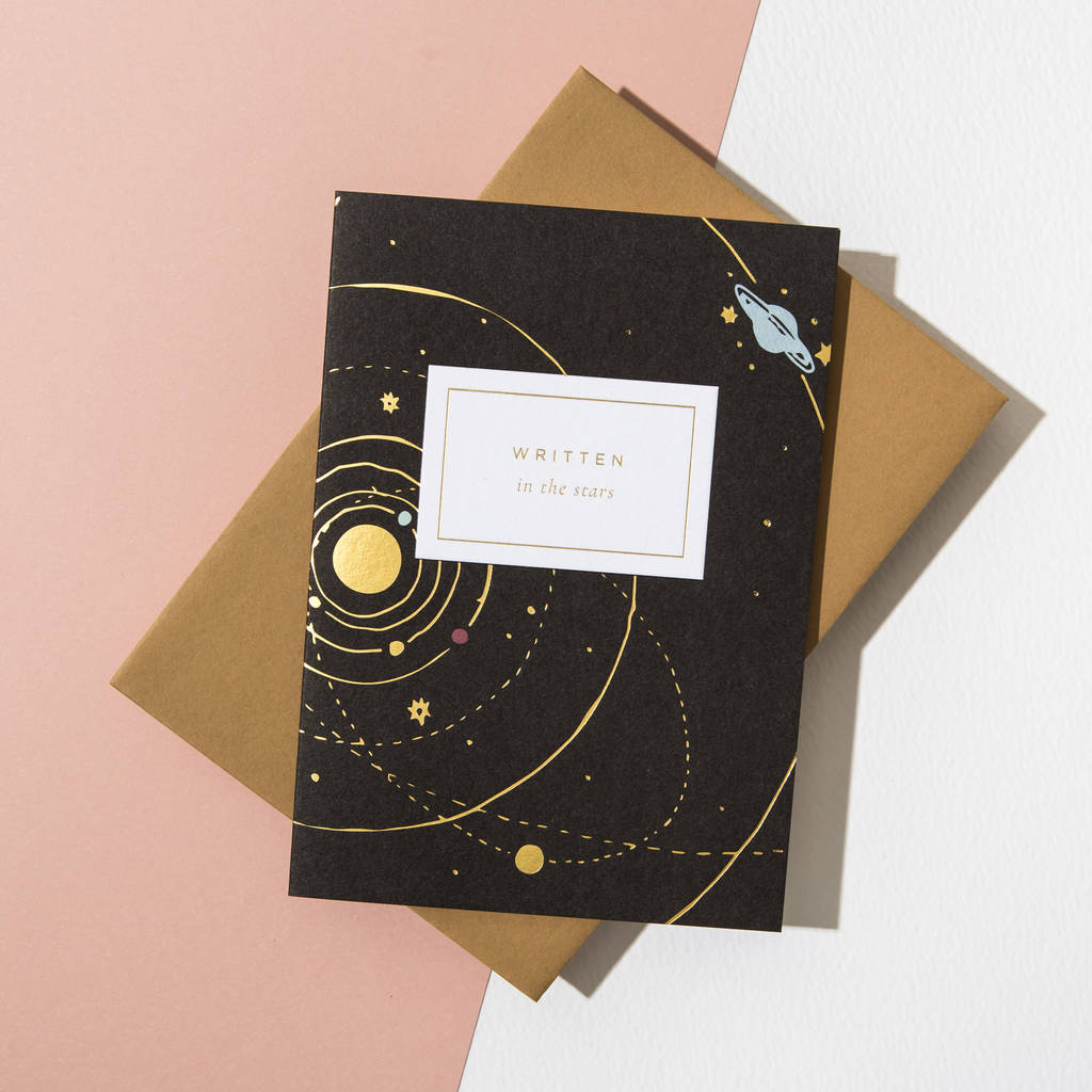 'Written In The Stars' Card, Harvest Envelope