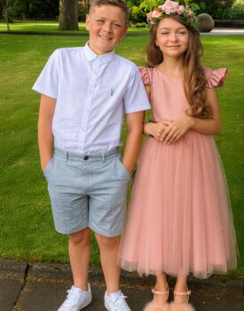 Helena In Dusty Rose ~ Luxurious Flower Girl Or Party Dress, 2 of 6