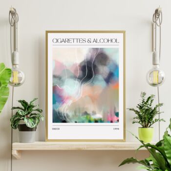 Oasis Cigarettes And Alcohol Song Inspired Art Print, 2 of 2