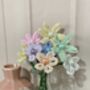Beginner's Pastel Mini Vase Of Flowers Craft Kit, thumbnail 3 of 4