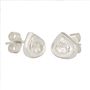 Teardrop Recycled Silver Handmade Earrings, thumbnail 4 of 10