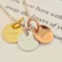 Three Affirmation Charm Necklace With Messages, thumbnail 2 of 9