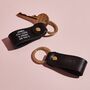 Personalised 'Any Message' Leather Keyring, thumbnail 5 of 6