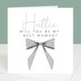 Will You Be My Maid Of Honour Personalised Bow Card, thumbnail 4 of 5