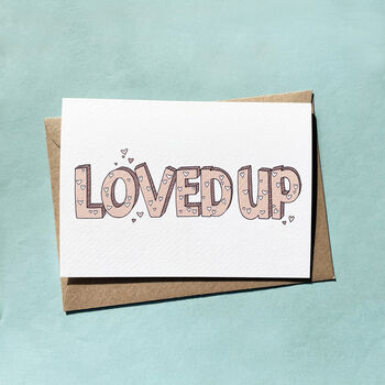 Loved Up Graffiti Style Greetings Card, 2 of 4