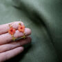 Christmas Star Pressed Flower Dangle Stud Earrings, thumbnail 2 of 3