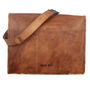 Personalised Large Brown Leather Messenger Bag, thumbnail 6 of 9