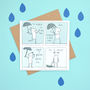 'Singing In The Rain' Greeting Card, thumbnail 1 of 2