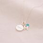 Delicate Charm, Letter And Micro Birthstone Necklace, thumbnail 5 of 12