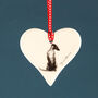 Serene Whippet Dog Hanging Love Heart, thumbnail 1 of 3