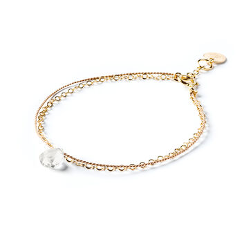 April Quartz Gold And Silk Birthstone Bracelet, 2 of 6