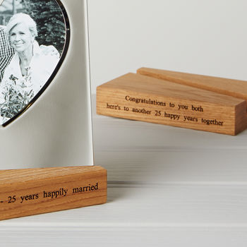 Silver Heart Frame With Personalised Stand, 3 of 7