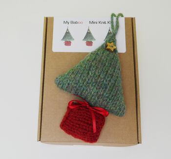 Christmas Tree Decoration Knitting Kit By My Baboo  notonthehighstreet.com