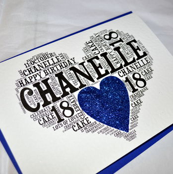 Personalised 18th Birthday Sparkle Card, 8 of 12