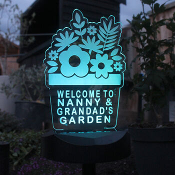 Personalised Nanny's Garden Sign Light, 4 of 11