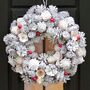 Winter Floral Christmas Door Wreath, thumbnail 1 of 5