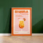 Retro Cocktail Tequila Sunrise Print, thumbnail 1 of 4