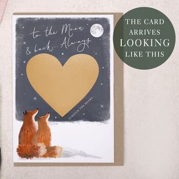 Scratch To Reveal Proposal Greeting Card Red Foxes, 2 of 4