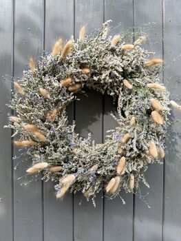 Dried Statice Wreath With Bunny Tails, 4 of 5
